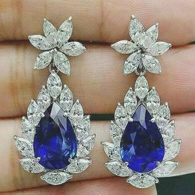 Huitan™ Dazzling CZ Stud Earrings – Glamorous Sparkle for Parties & Everyday Elegance
