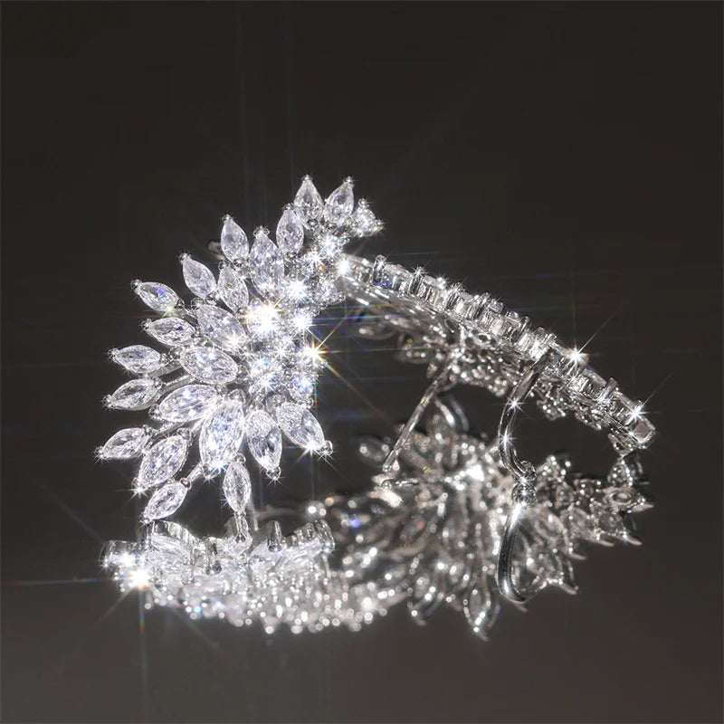 Huitan™ Dazzling CZ Stud Earrings – Glamorous Sparkle for Parties & Everyday Elegance