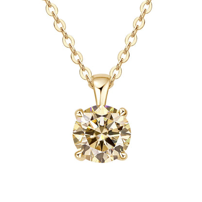 JoyceJelly™ 1ct Moissanite Pendant Necklace | Classic 4-Prong Luxury Fine Jewelry