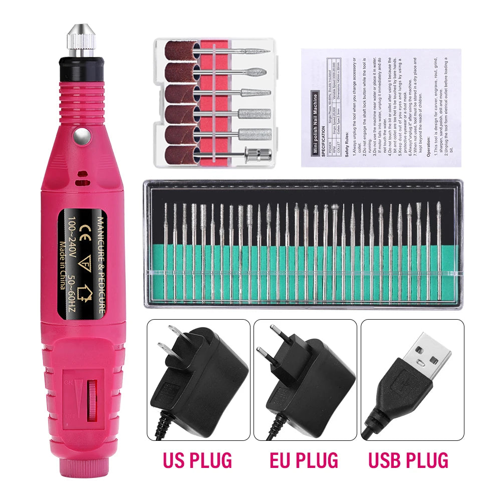 LULAA ProFile™ — Portable Electric Nail Drill Set for Manicure & Pedicure