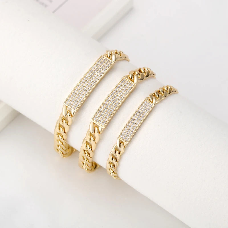 Sally’s Paradise Family Matching Bracelet Set – 3 Sizes for Father, Mother & Baby | Luxury Copper with CZ Stones