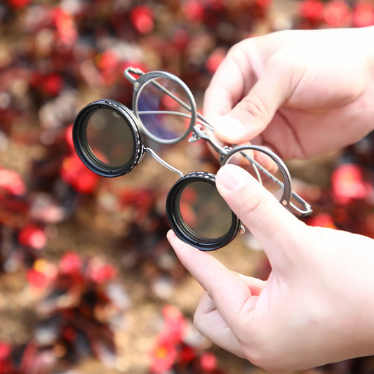 Custom Magnetic Clip-On ND9 Adjustable Dimming Sunglasses – For Myopia Glasses | Anti-Glare, Polarized, UV400 Protection