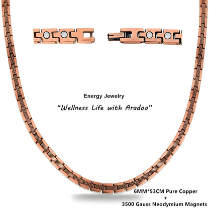 ARADOO Magnetic Copper Necklace – Stylish Pain Relief & Wellness Jewelry for Men & Women