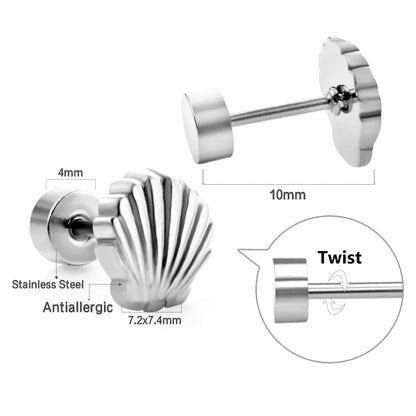 LUXUSTEEL Mini Cute Stud Earrings – Stainless Steel Heart, Butterfly, Rabbit Designs for Women & Girls | Helix & Cartilage Piercing Jewelry