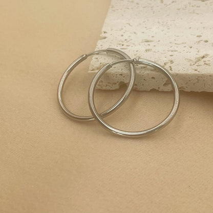 Bold Elegance: 12–70mm Stainless Steel Minimalist Gold Hoop Earrings for Women