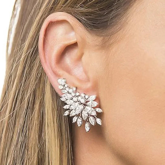 Huitan™ Dazzling CZ Stud Earrings – Glamorous Sparkle for Parties & Everyday Elegance