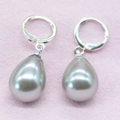 Stunning Sea Shell Pearl Earrings – 12x16mm AAA Grade | Elegant Gift for Girls & Women