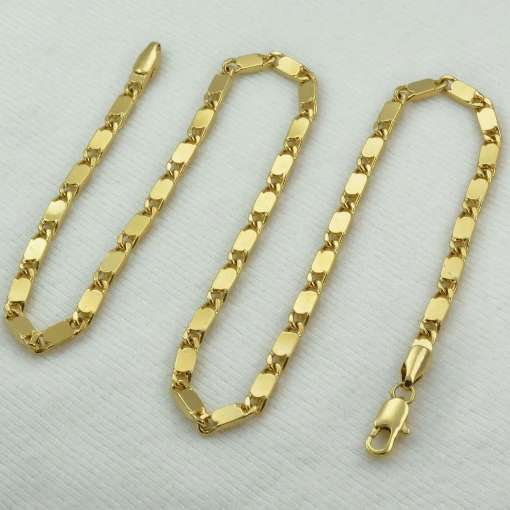 Gold-Plated New Style Cuban Chain Necklace – 50–70cm | Men & Women | Model N45