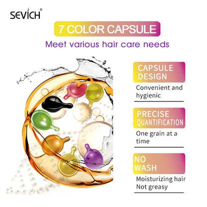 Sevich™ 2025 Hair Repair Vitamin Capsules – Keratin + Moroccan Oil Complex for Smooth, Silky, Strong Hair