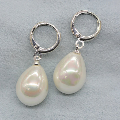 Stunning Sea Shell Pearl Earrings – 12x16mm AAA Grade | Elegant Gift for Girls & Women