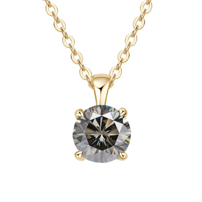 JoyceJelly™ 1ct Moissanite Pendant Necklace | Classic 4-Prong Luxury Fine Jewelry