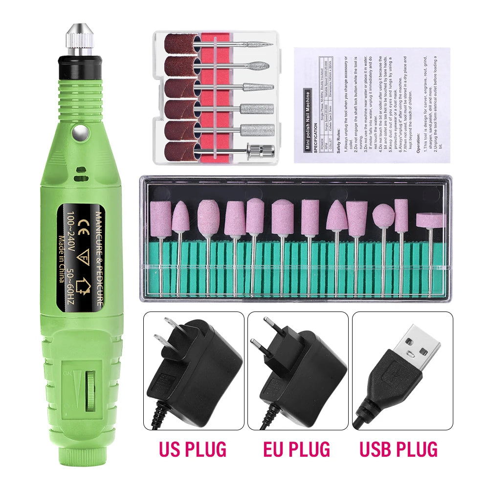 LULAA ProFile™ — Portable Electric Nail Drill Set for Manicure & Pedicure