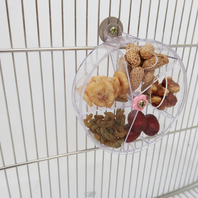 SpinFeast™ Rotating Parrot Foraging Toy – Interactive Cage Feeder