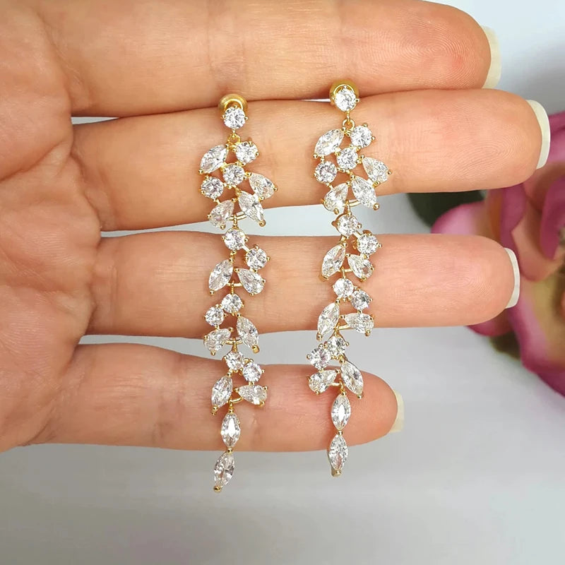 Huitan™ Dazzling CZ Stud Earrings – Glamorous Sparkle for Parties & Everyday Elegance