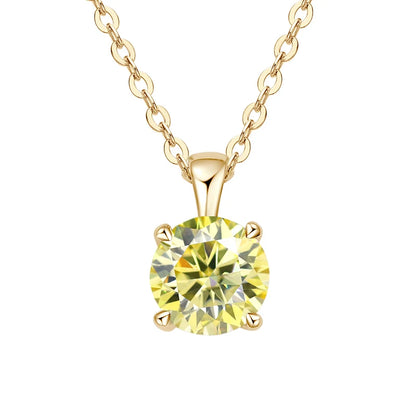 JoyceJelly™ 1ct Moissanite Pendant Necklace | Classic 4-Prong Luxury Fine Jewelry