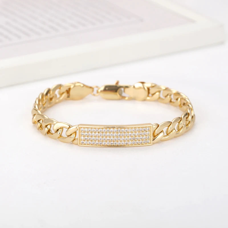Sally’s Paradise Family Matching Bracelet Set – 3 Sizes for Father, Mother & Baby | Luxury Copper with CZ Stones
