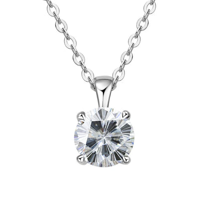 JoyceJelly™ 1ct Moissanite Pendant Necklace | Classic 4-Prong Luxury Fine Jewelry