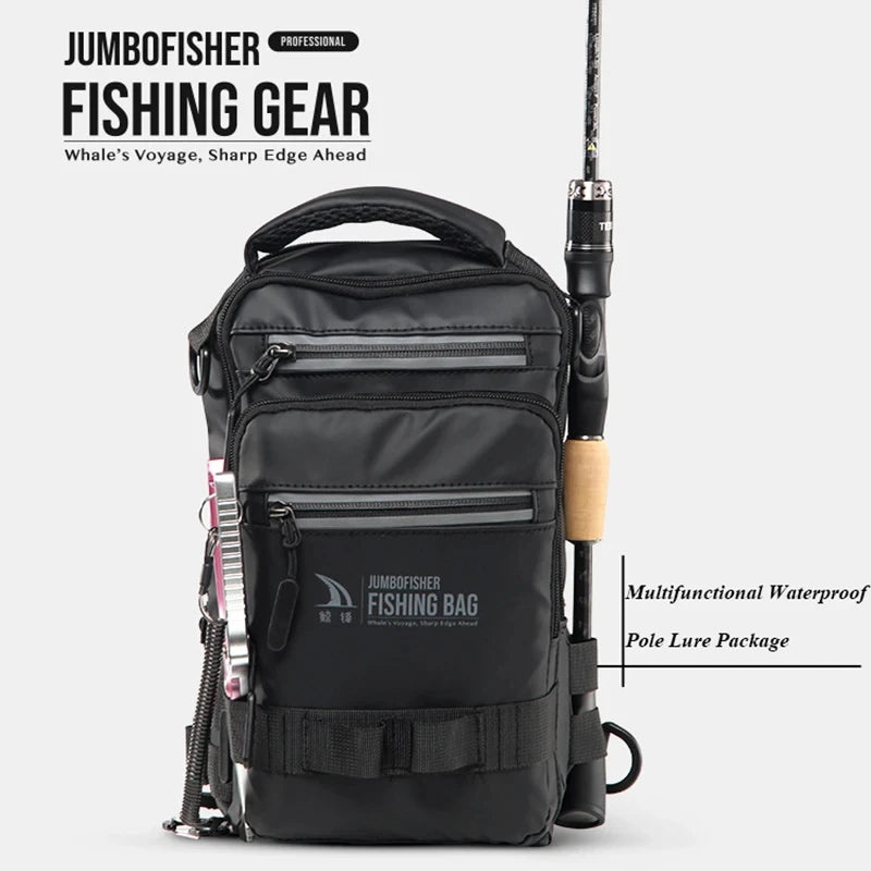 ProTrek™ Tactical Fishing Gear Bag – Lightweight Waterproof Multi-Compartment Backpack for Outdoor Anglers
