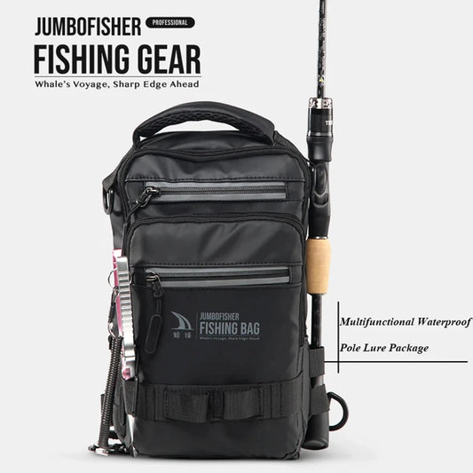 ProTrek™ Tactical Fishing Gear Bag – Lightweight Waterproof Multi-Compartment Backpack for Outdoor Anglers