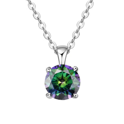 JoyceJelly™ 1ct Moissanite Pendant Necklace | Classic 4-Prong Luxury Fine Jewelry