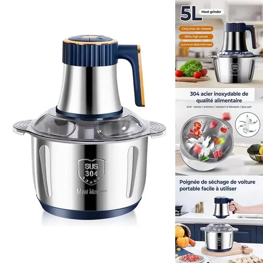 PowerGrind Pro™ — 5L Electric Food Chopper & Kitchen Multi-Processor
