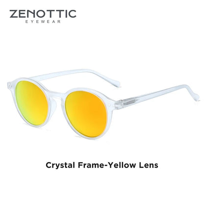 ZENOTTIC™ Retro Polarized Sunglasses – Unisex Small Round Vintage Frame UV400 Goggles (2023–2024 Edition)