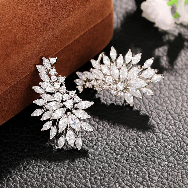 Huitan™ Dazzling CZ Stud Earrings – Glamorous Sparkle for Parties & Everyday Elegance