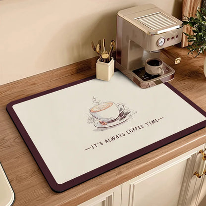 BrewGuard™ — Quick-Dry Heat-Resistant Coffee Station Mat