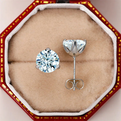 CAOSHI Elegant Oval-Cut CZ Stud Earrings – Simple Shiny Crystal Jewelry for Women | Timeless & Versatile Accessories