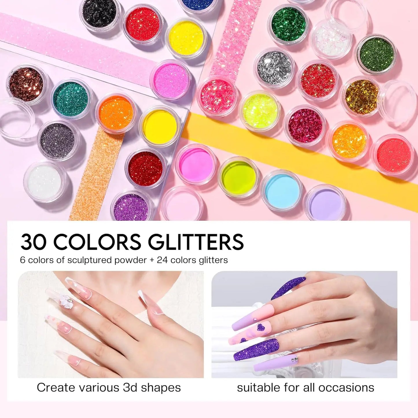 Morovan DiamondStart™ — All-in-One Acrylic Nail Kit for Beginners with Diamond Powder Art Set