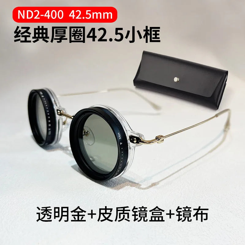 ND2–400 Adjustable Dimming Polarized Fishing Sunglasses – 9-Level UV400 ND Filter with Case Set