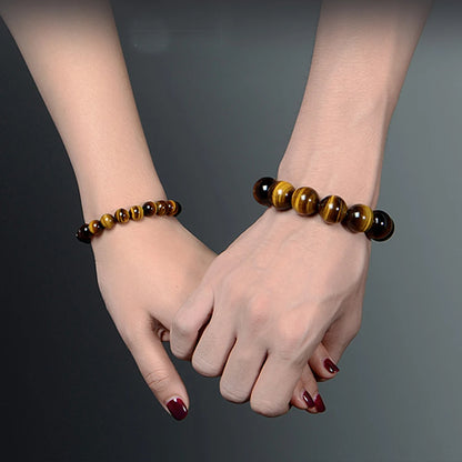 Natural 5A Tiger’s Eye Stone Bracelet – Unisex Energy Beaded Bracelet for Strength, Focus & Style