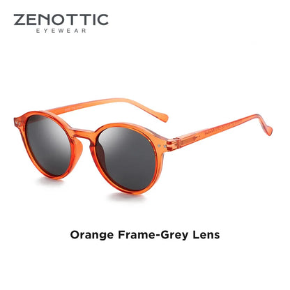 ZENOTTIC™ Retro Polarized Sunglasses – Unisex Small Round Vintage Frame UV400 Goggles (2023–2024 Edition)