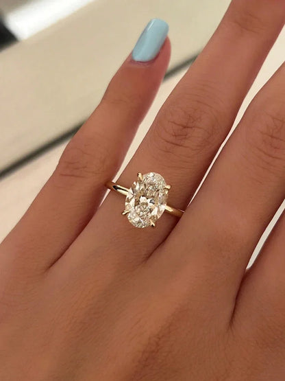 ZirconiaLux™ 925 Sterling Silver Oval-Cut Zircon Ring – 1–8CT Sparkling Engagement & Wedding Band | Luxury Fine Jewelry for Women