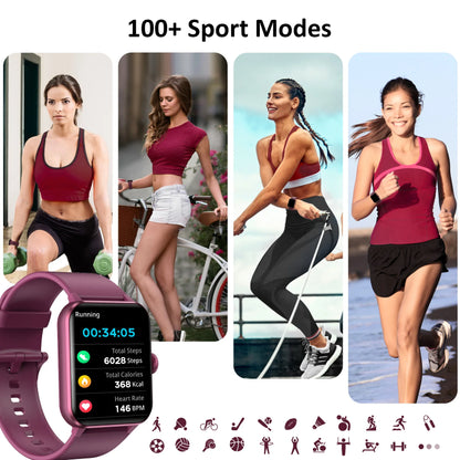 Blackview R50™ Smart Fitness Watch Black– 1.85" HD Display, Heart & SpO2 Monitor, IP68 Waterproof