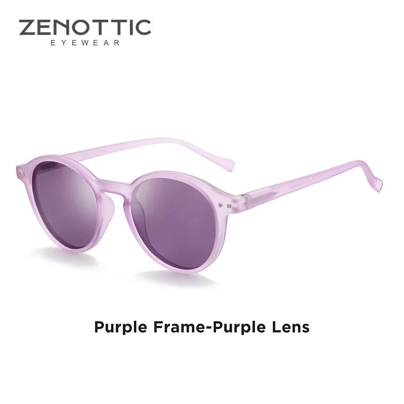 ZENOTTIC™ Retro Polarized Sunglasses – Unisex Small Round Vintage Frame UV400 Goggles (2023–2024 Edition)