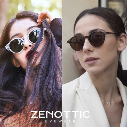 ZENOTTIC™ Retro Polarized Sunglasses – Unisex Small Round Vintage Frame UV400 Goggles (2023–2024 Edition)