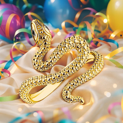 GoldenEmbrace™ 925 Sterling Snake Ring – Romantic European Style Jewelry