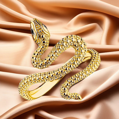 GoldenEmbrace™ 925 Sterling Snake Ring – Romantic European Style Jewelry
