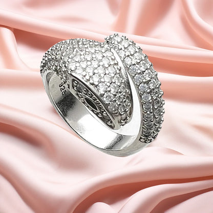 FrostViper™ White Pave Snake Ring – 925 Sterling European Glam